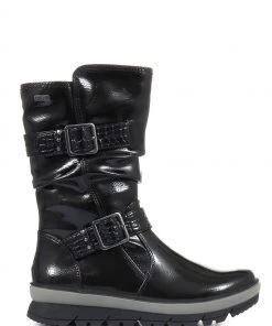 Pavers Ladies Black Boots