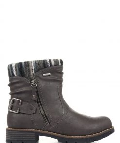 Pavers Ladies Grey Water-Resistant Ankle Boots