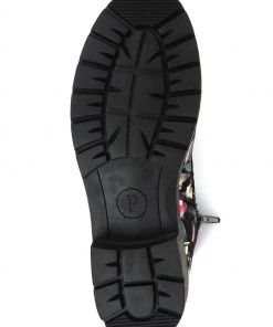 Pavers Black Pink Floral Ladies Lace-Up Ladies Ankle Boots -Pavers Sales Shop unnamed file 542 scaled