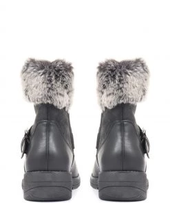 Pavers Black Faux Fur Trimmed Ankle Boots -Pavers Sales Shop unnamed file 558 scaled