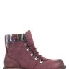 Pavers Ladies Red Ankle Boots