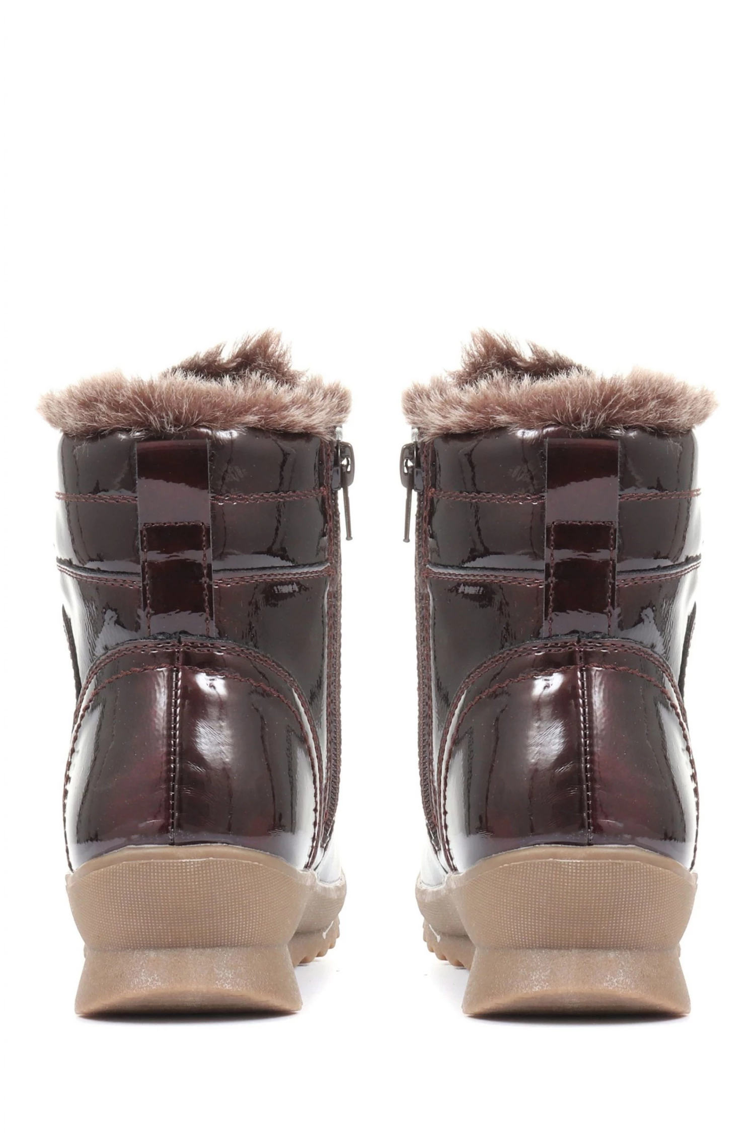 Pavers Red Ladies Patent Hiker Boots 3 Pavers Red Ladies Patent Hiker Boots - Image 3