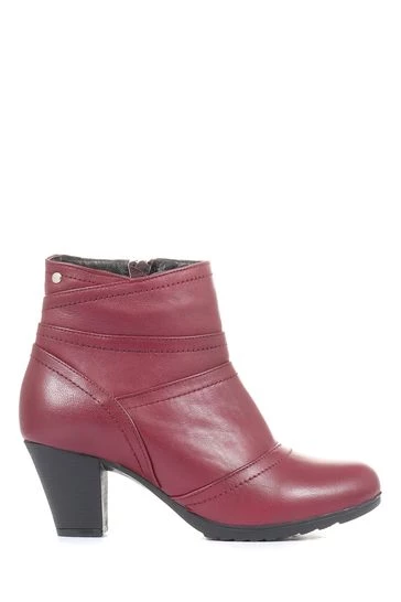 Pavers Ladies Red Leather Ankle Boots 6 Pavers Ladies Red Leather Ankle Boots - Image 6