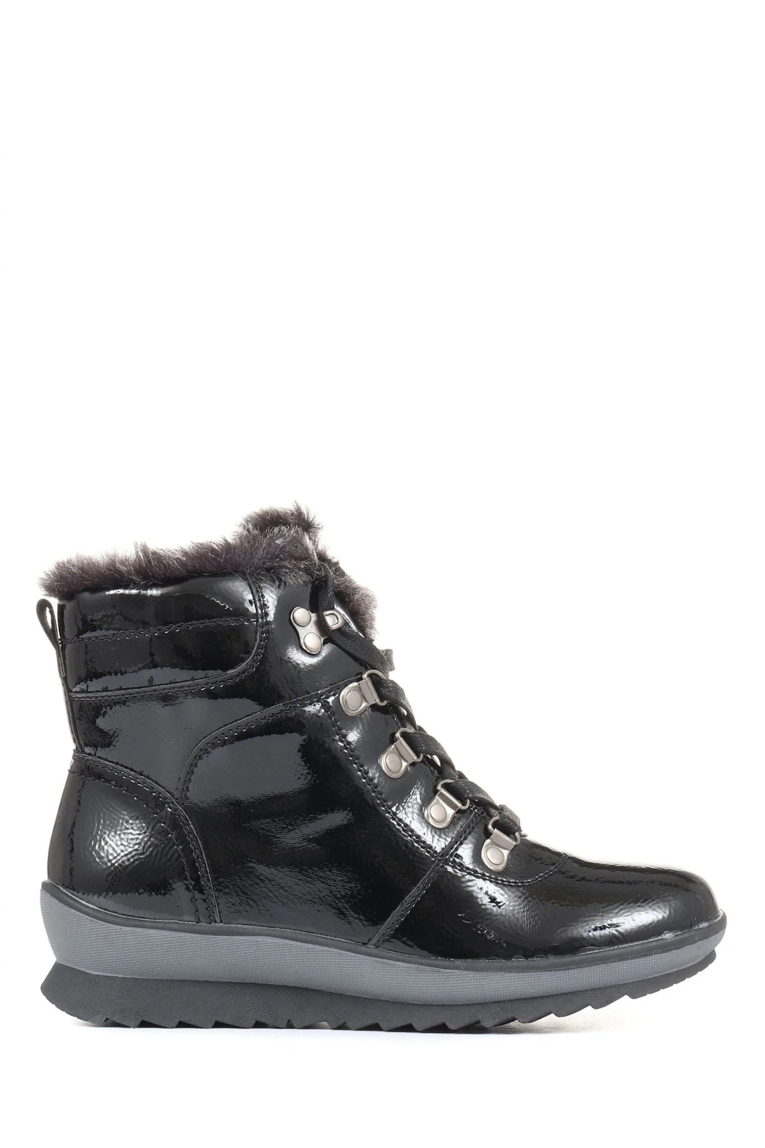 Pavers Ladies Patent Hiker Boots 1 Pavers Ladies Patent Hiker Boots