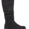 Pavers Ladies Black Knee High Slouch Boots