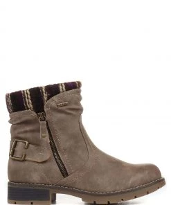 Pavers Natural Taupe Ladies Water Resistant Ankle Boots