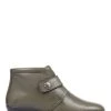 Pavers Green Wide Fit Leather Ladies Ankle Boots