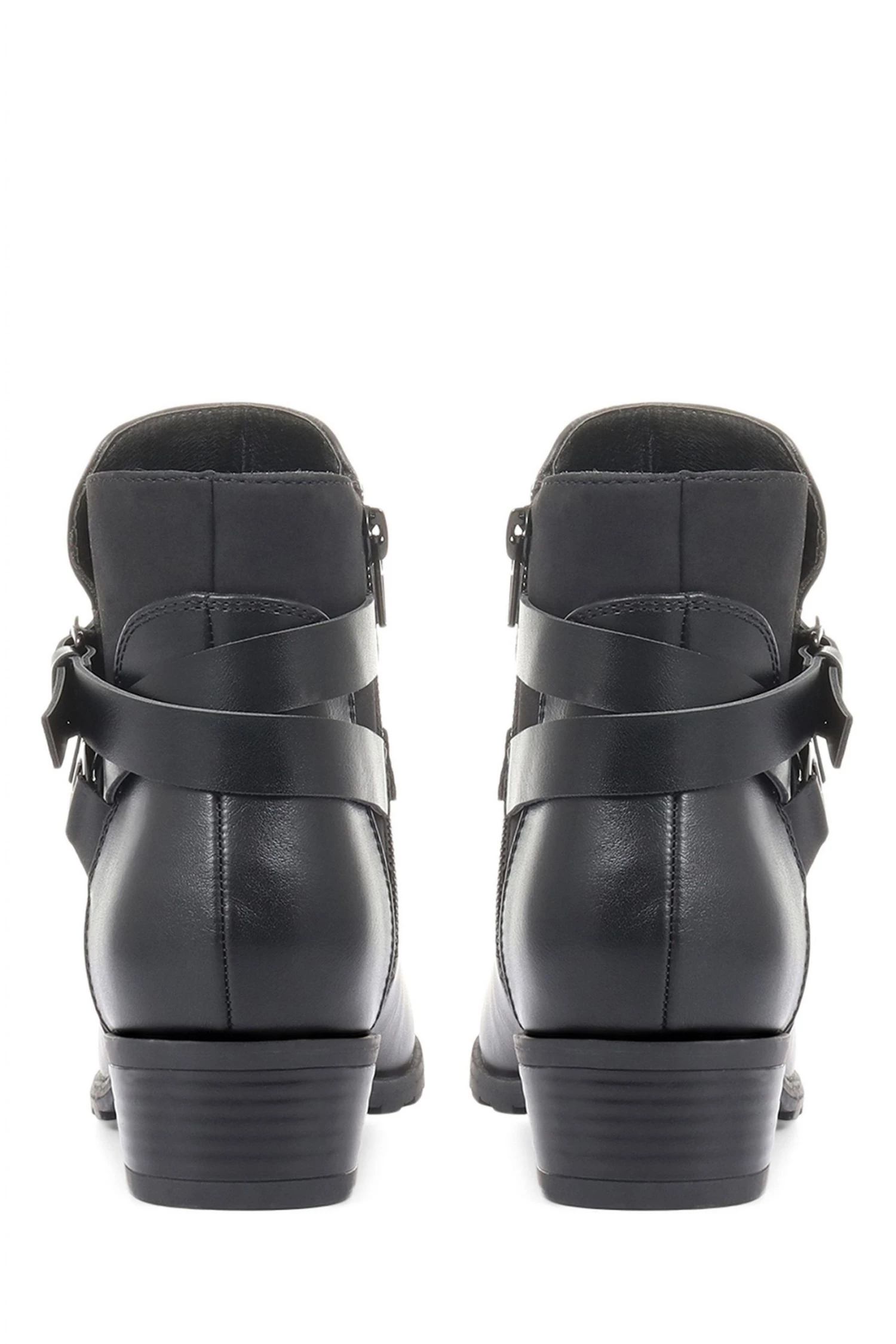 Pavers Ladies Black Flat Ankle Boots 3 Pavers Ladies Black Flat Ankle Boots - Image 3