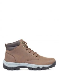 Pavers Mens Brown Wide Fit Lace-Up Walking Boots