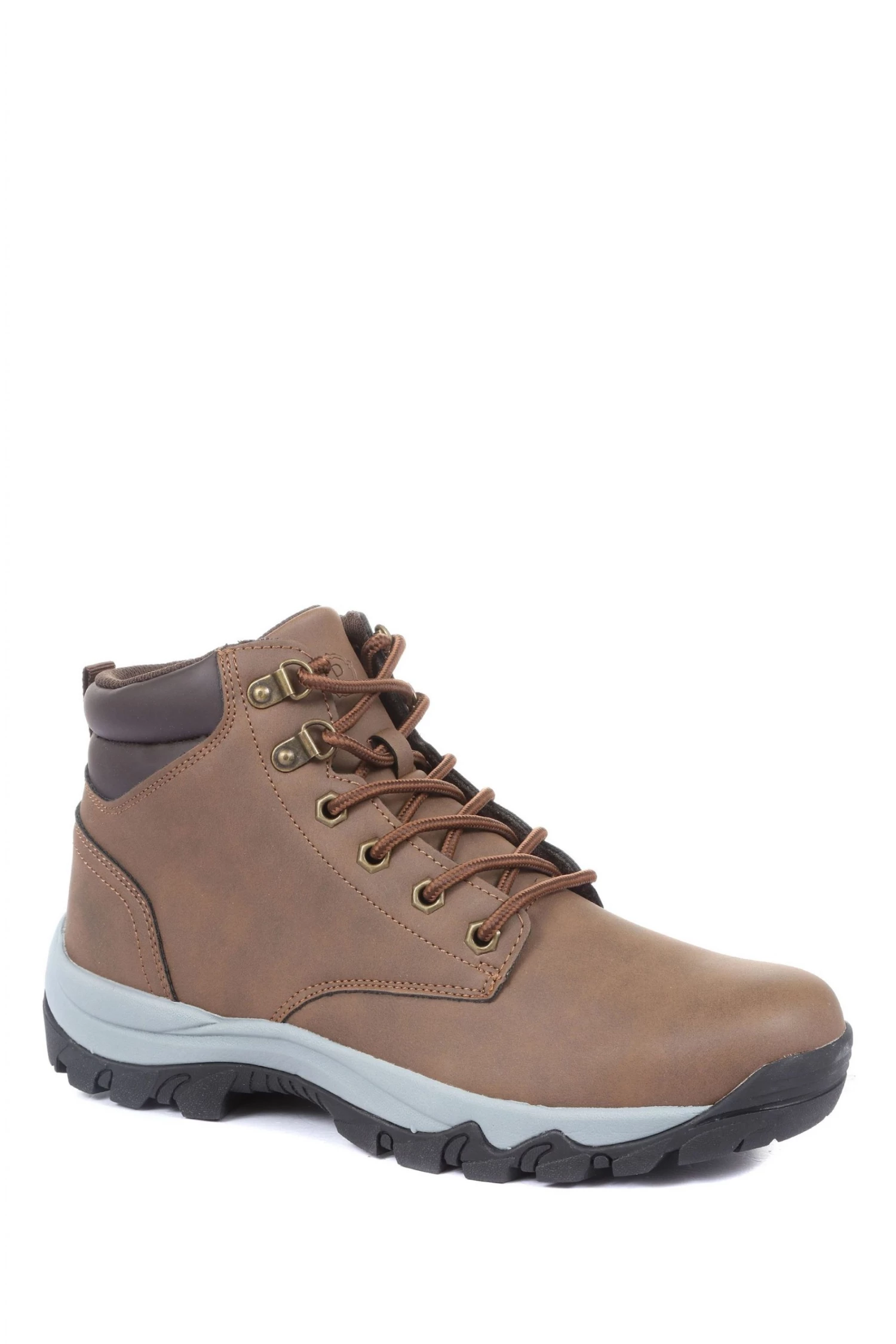 Pavers Mens Brown Wide Fit Lace-Up Walking Boots 2 Pavers Mens Brown Wide Fit Lace-Up Walking Boots - Image 2