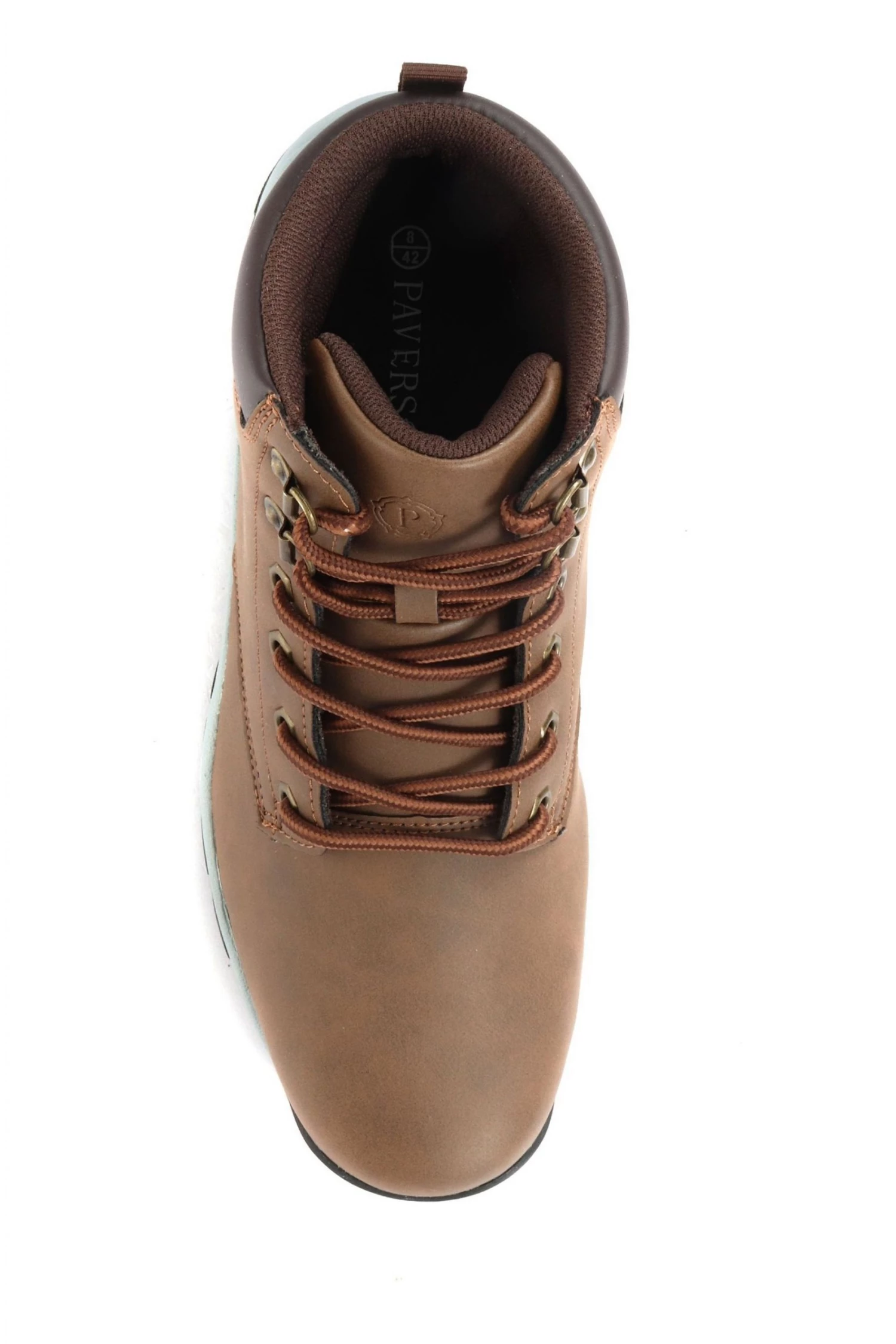 Pavers Mens Brown Wide Fit Lace-Up Walking Boots 4 Pavers Mens Brown Wide Fit Lace-Up Walking Boots - Image 4