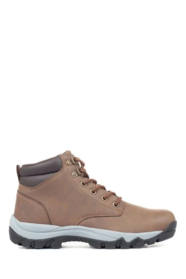 Pavers Mens Brown Wide Fit Lace-Up Walking Boots 6 Pavers Mens Brown Wide Fit Lace-Up Walking Boots - Image 6