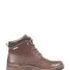 Pavers Brown Water Resistant Lace Up Walking Boots