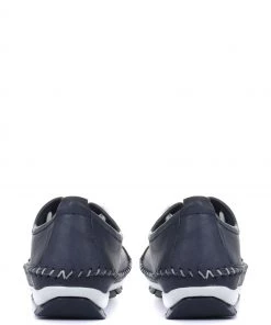 Pavers Blue Ladies Leather Lace-Up Trainers -Pavers Sales Shop unnamed file 785 scaled