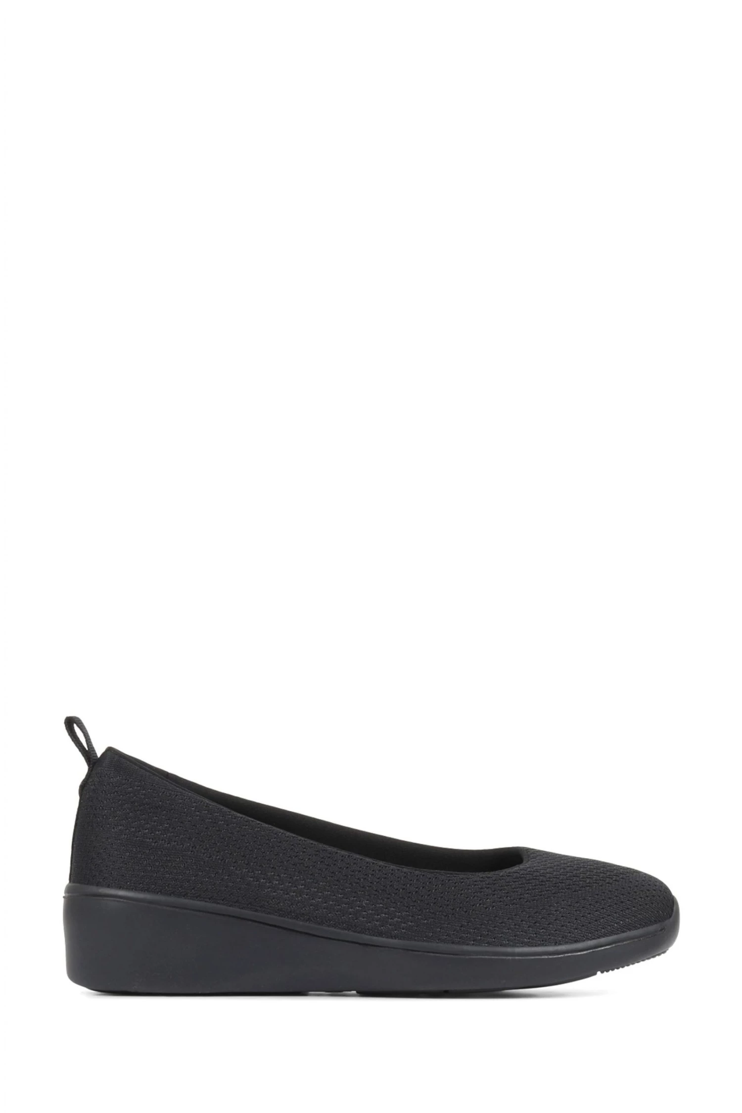 Pavers Black Wide Fit Slip-On Trainers 2 Pavers Black Wide Fit Slip-On Trainers - Image 2
