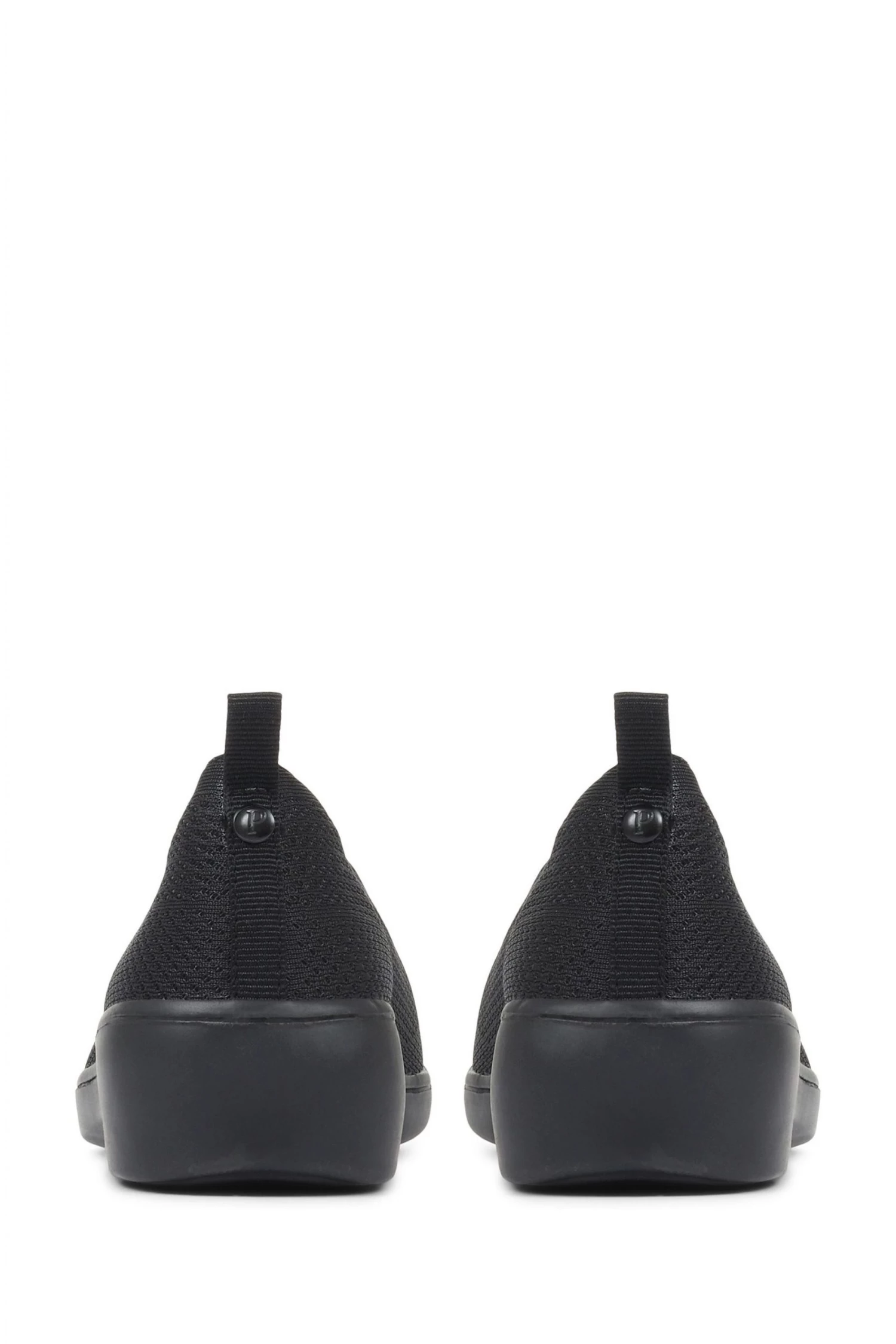 Pavers Black Wide Fit Slip-On Trainers 5 Pavers Black Wide Fit Slip-On Trainers - Image 5