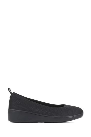 Pavers Black Wide Fit Slip-On Trainers 6 Pavers Black Wide Fit Slip-On Trainers - Image 6