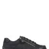 Pavers Ladies Black Casual Lace-Up Trainers