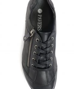 Pavers Ladies Black Casual Lace-Up Trainers -Pavers Sales Shop unnamed file 839 scaled