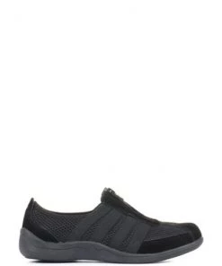 Pavers Black Ladies Casual Zip Up Trainers -Pavers Sales Shop unnamed file 866