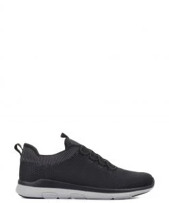 Pavers Black Lightweight Slip-On Trainers