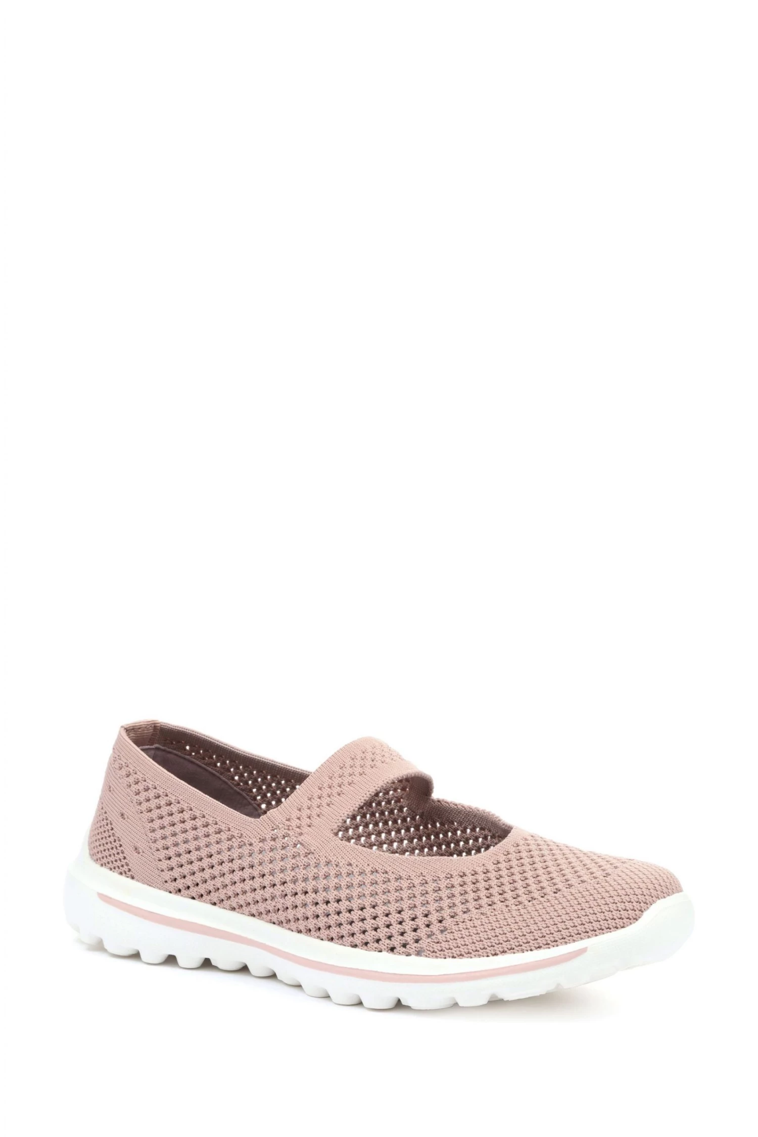 Pavers Pink Ladies Wide Fit Stretch Mary Jane Trainers 2 Pavers Pink Ladies Wide Fit Stretch Mary Jane Trainers - Image 2