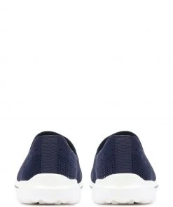 Pavers Womens Navy Blue Wide Fit Stretch Mary Jane Trainers -Pavers Sales Shop unnamed file 937 scaled