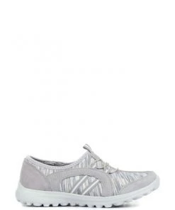 Pavers Light Grey Ladies Lightweight Slip-On Trainers -Pavers Sales Shop unnamed file 957