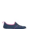 Pavers Blue Wide Fit Bungee Trainers