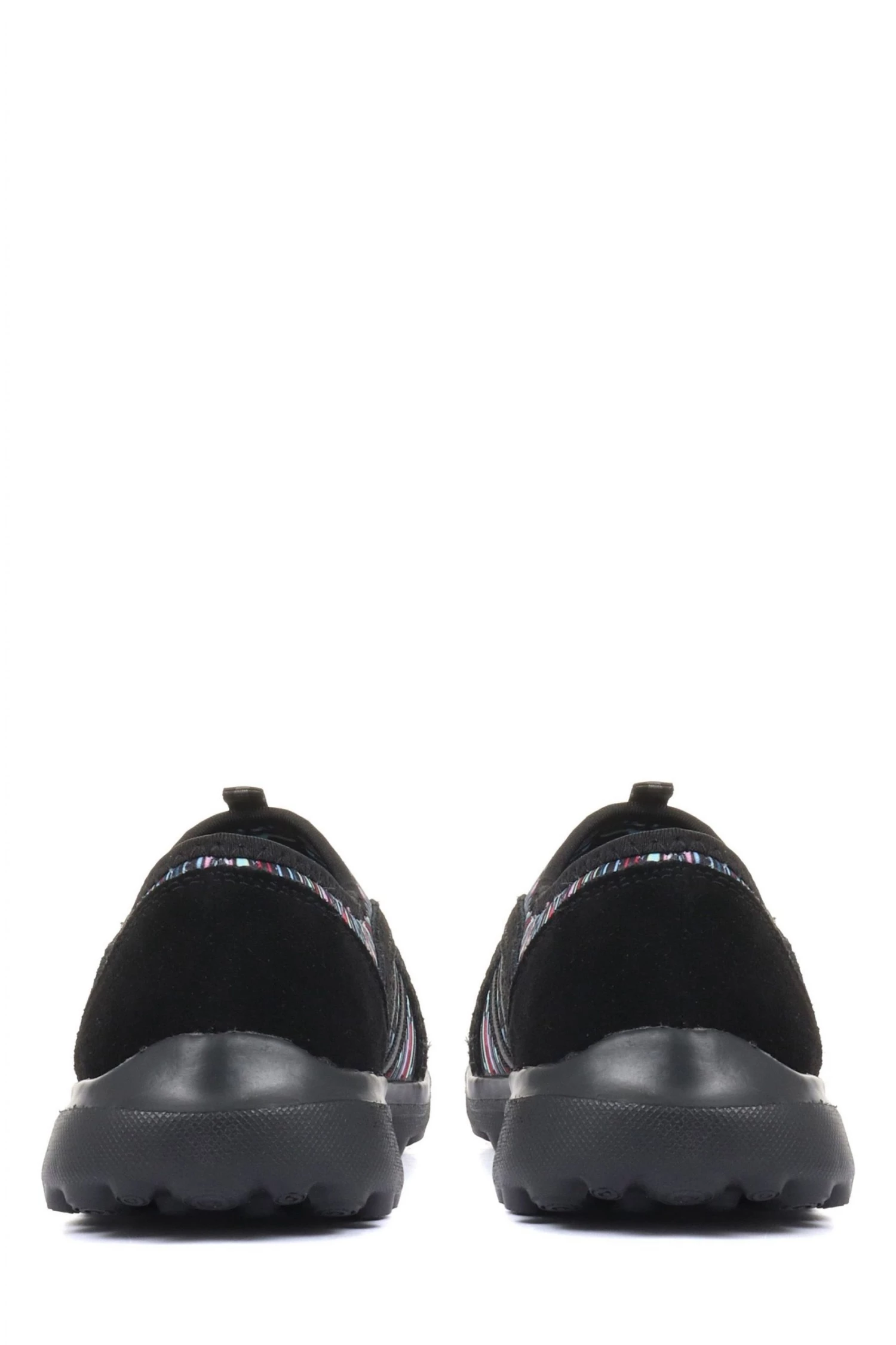 Pavers Ladies Black Wide Fit Lightweight Slip-On Trainers 3 Pavers Ladies Black Wide Fit Lightweight Slip-On Trainers - Image 3