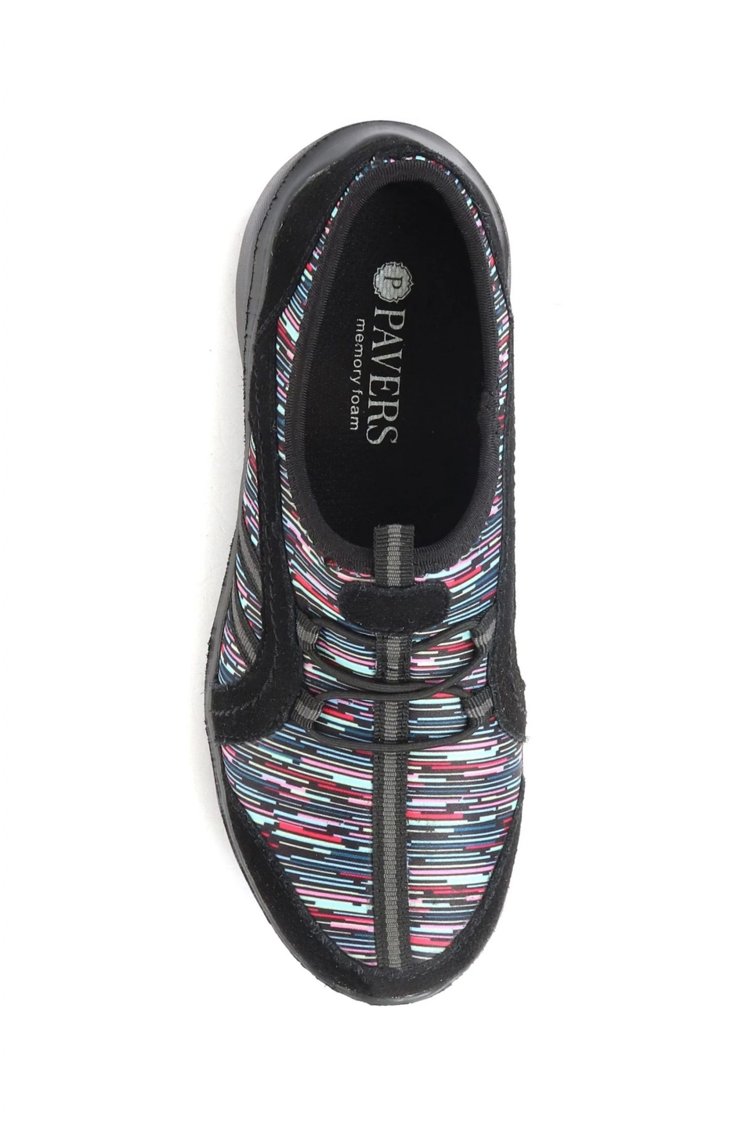 Pavers Ladies Black Wide Fit Lightweight Slip-On Trainers 4 Pavers Ladies Black Wide Fit Lightweight Slip-On Trainers - Image 4