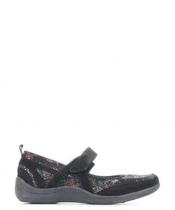 Pavers Black Lightweight Mary Jane Trainers