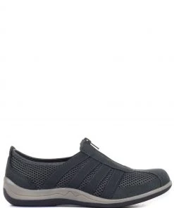 Pavers Grey Ladies Casual Zip Up Trainers